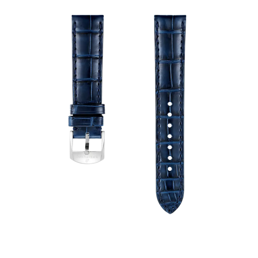 Blue alligator leather strap - 1042PS - image 1