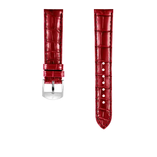 Correa de piel de cocodrilo roja 1048P