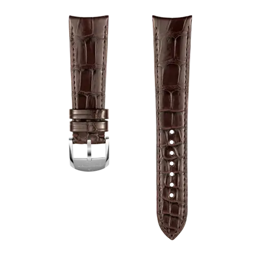 Bracelete de pele de crocodilo castanha 1050P
