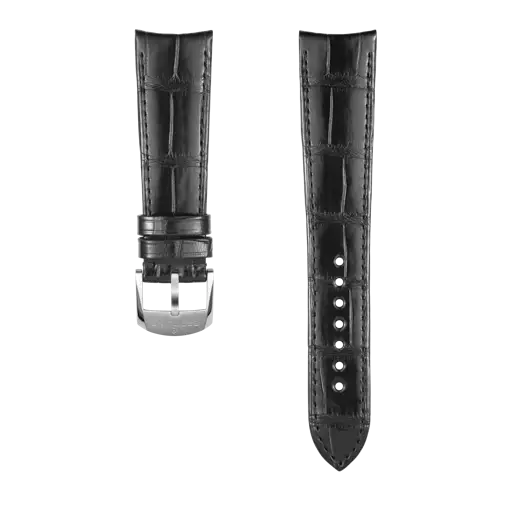 Schwarzes Alligatorlederarmband 1052P