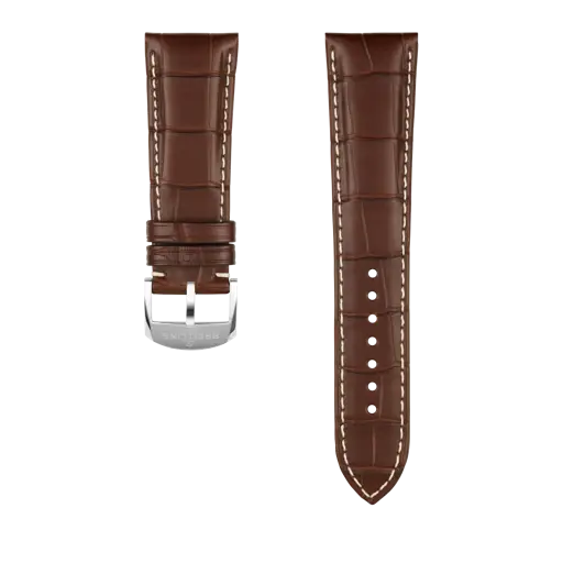 Bracelet en cuir d’alligator marron 1062P