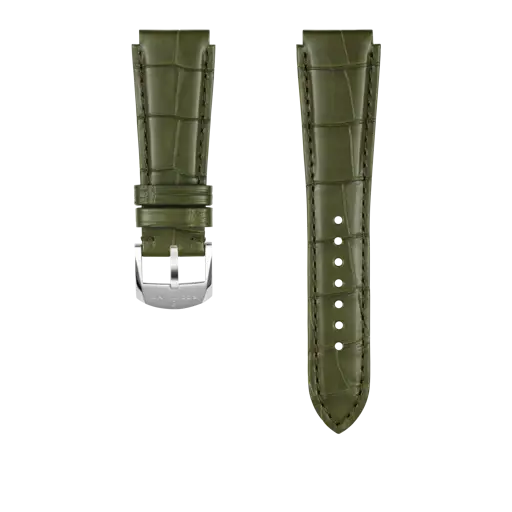Bracelet en cuir d’alligator vert 1066P