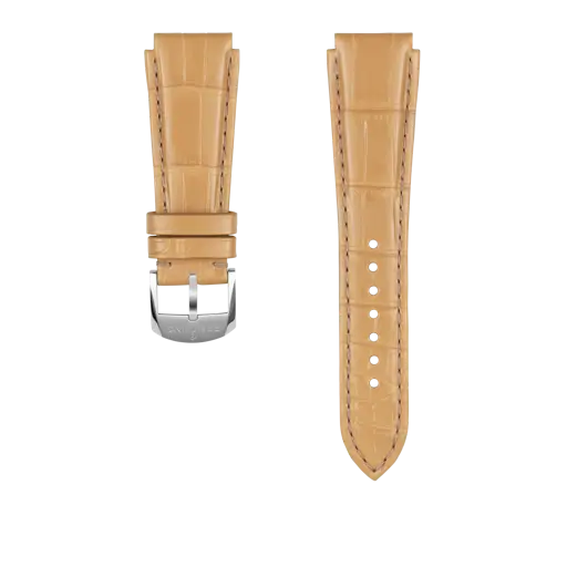 Bracelet en cuir d’alligator beige 1067P