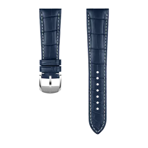 Bracelet en cuir d’alligator bleu 1069P