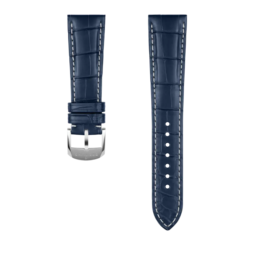 Blue alligator leather strap - 1069PL - image 1