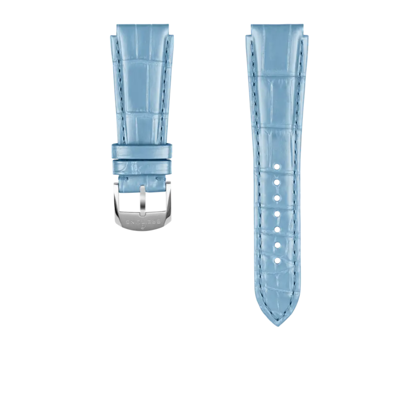 Blue alligator leather strap - 1075P - image 1