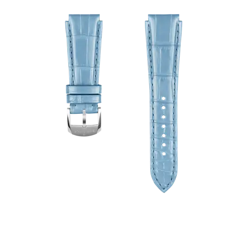 Bracelet en cuir d’alligator bleu 1075P