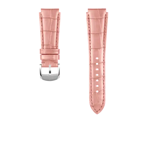 Bracelet en cuir d’alligator rose 1076P