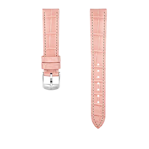 Bracelet en cuir d’alligator rose 1080P