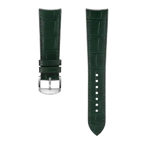 Bracelet en cuir d’alligator vert 1085P