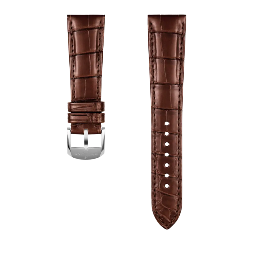 Brown alligator leather strap - 1088PS - image 1
