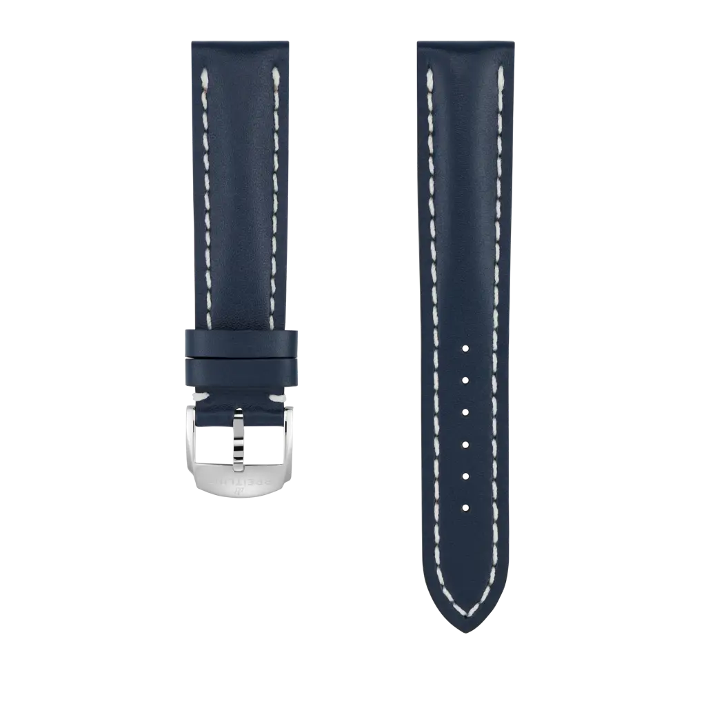 Blue calfskin leather strap - 113X - image 1
