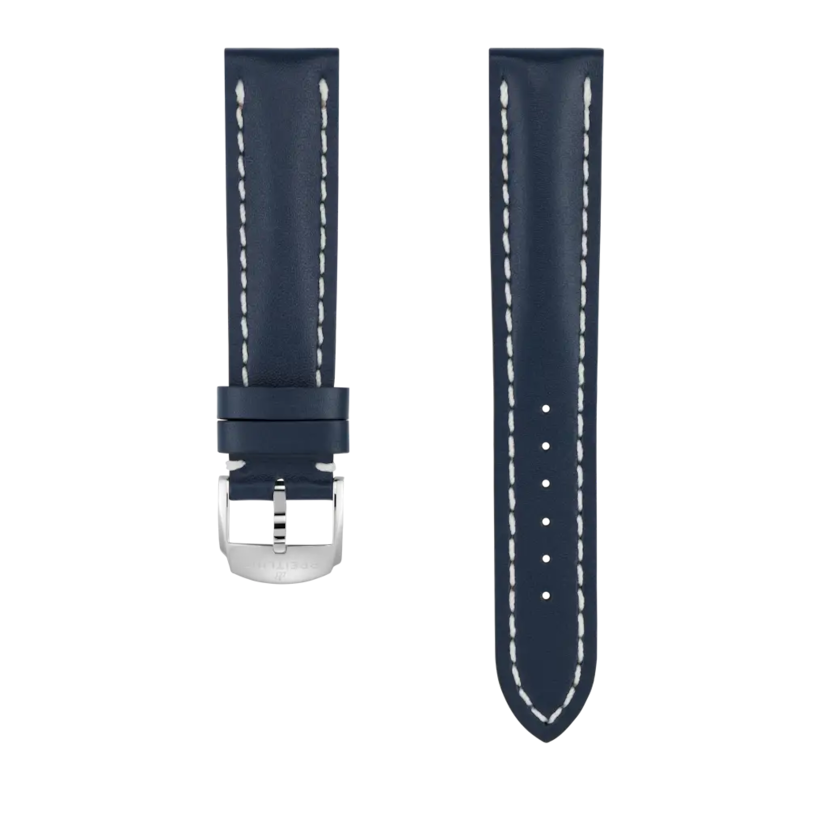 Blue calfskin leather strap - 113X - image 1