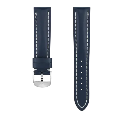 Blue calfskin leather strap 113X