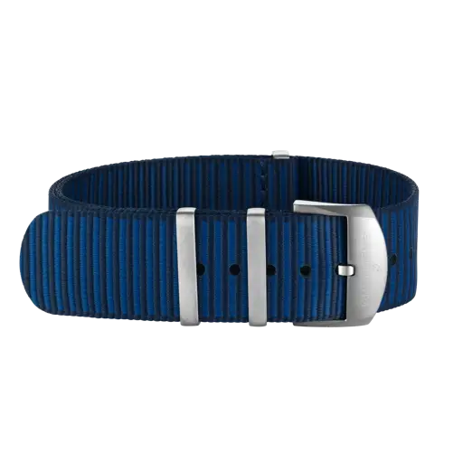 Dark blue Outerknown Econyl®-yarn single-piece strap (with stainless steel keepers) 130W.A
