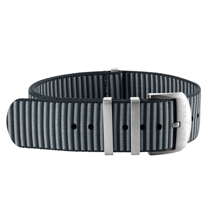 Grey Outerknown Econyl®-yarn single-piece strap (with stainless steel keepers) - 131W.A - image 1
