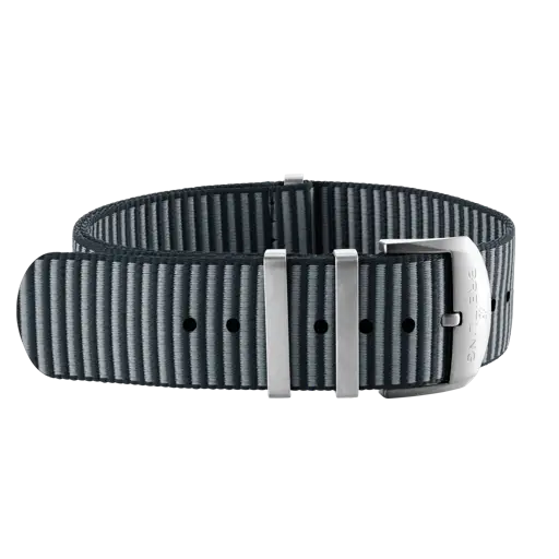Grey Outerknown Econyl®-yarn single-piece strap (with stainless steel keepers) 131W.A