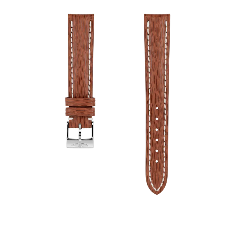 Brown sahara calfskin leather strap - 211X - image 1