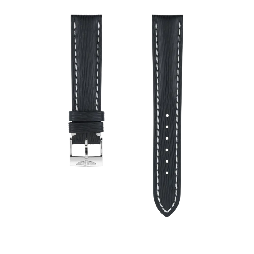Blue sahara calfskin leather strap - 215X - image 1