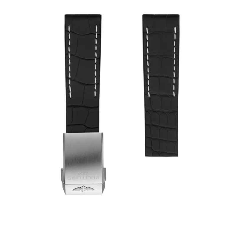 Grey alligator & rubber strap - 296S - image 1