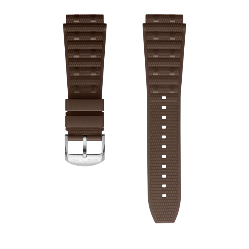 Brown Rouleaux rubber strap - 302SS - image 1
