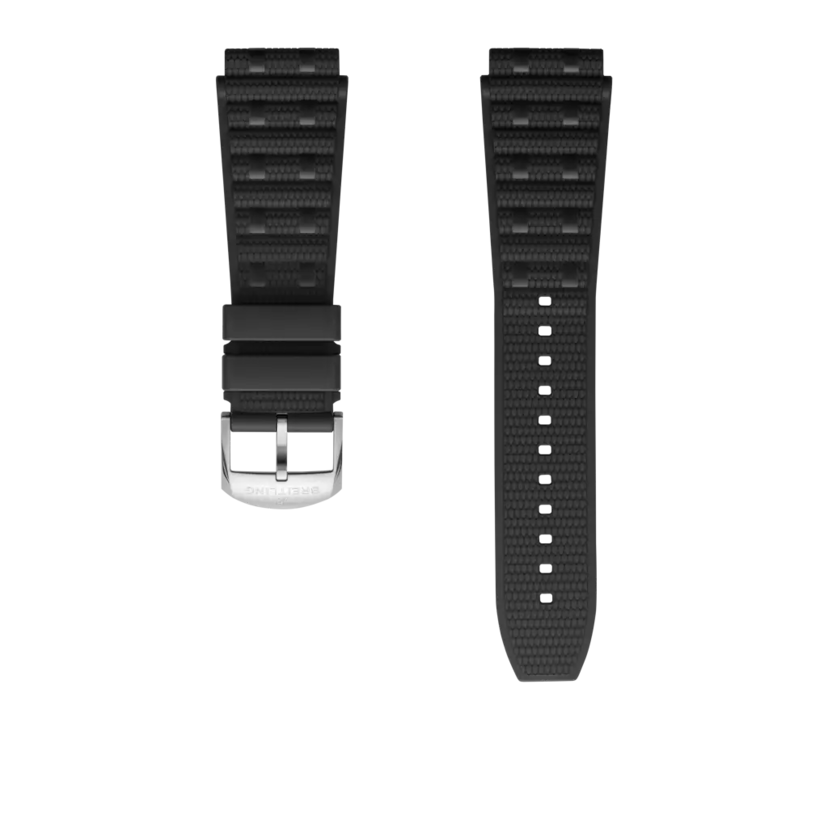 Black Rouleaux rubber strap - 372S - image 1
