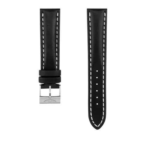 Black novo nappa calfskin leather strap 428X