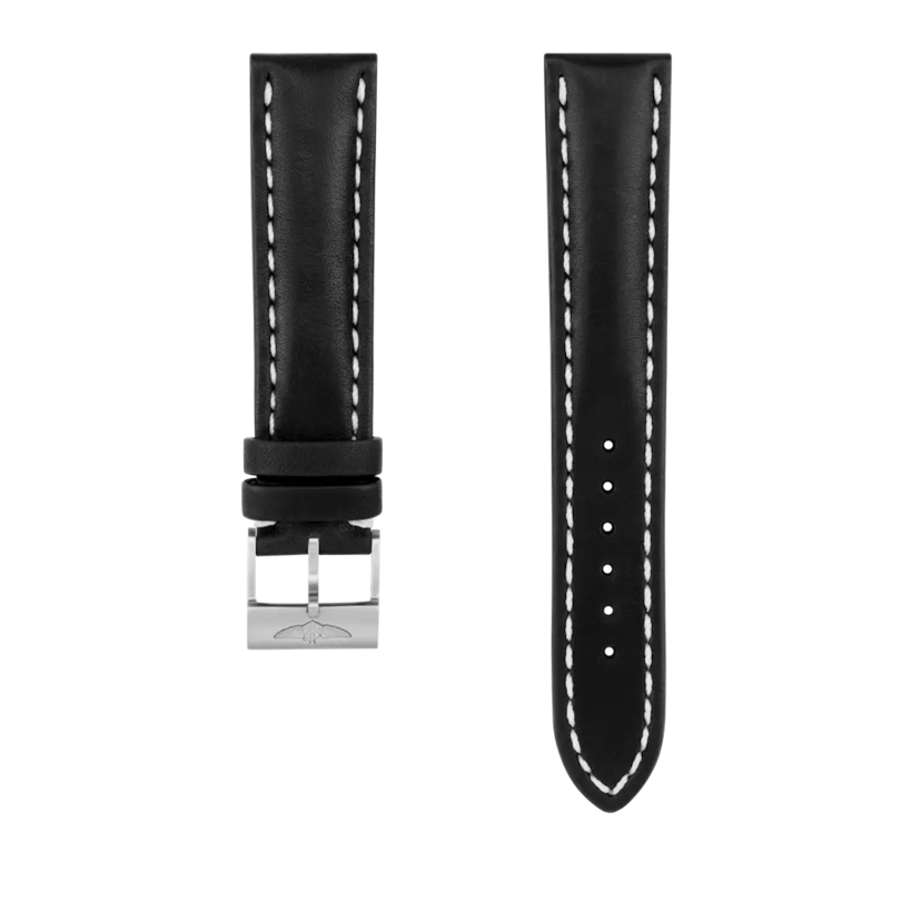 Black novo nappa calfskin leather strap - 428XL - image 1