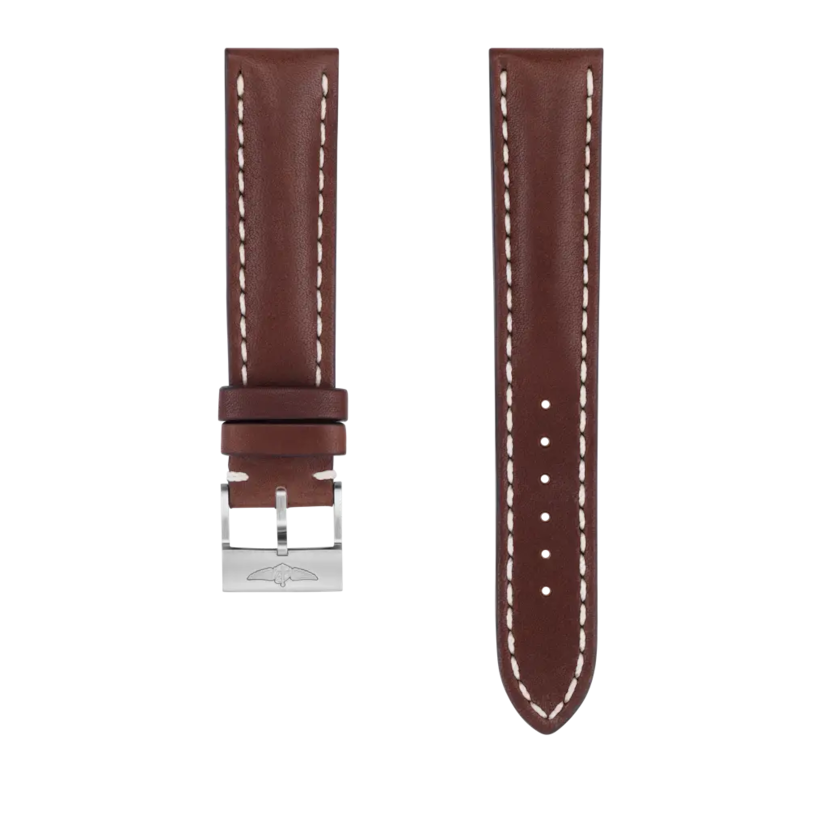 Brown novo nappa calfskin leather strap - 431XS - image 1