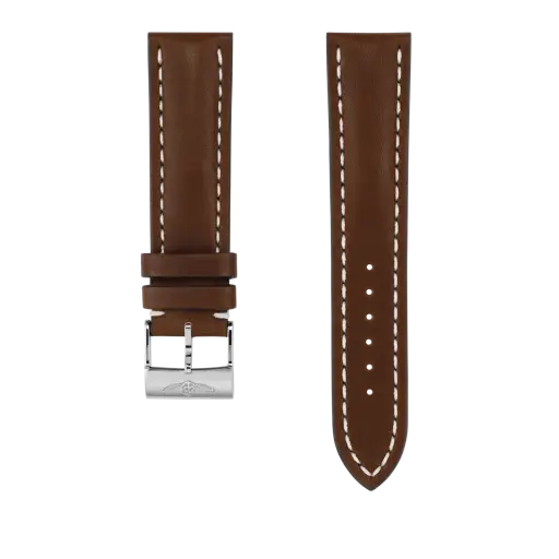 Brown novo nappa calfskin leather strap 437X
