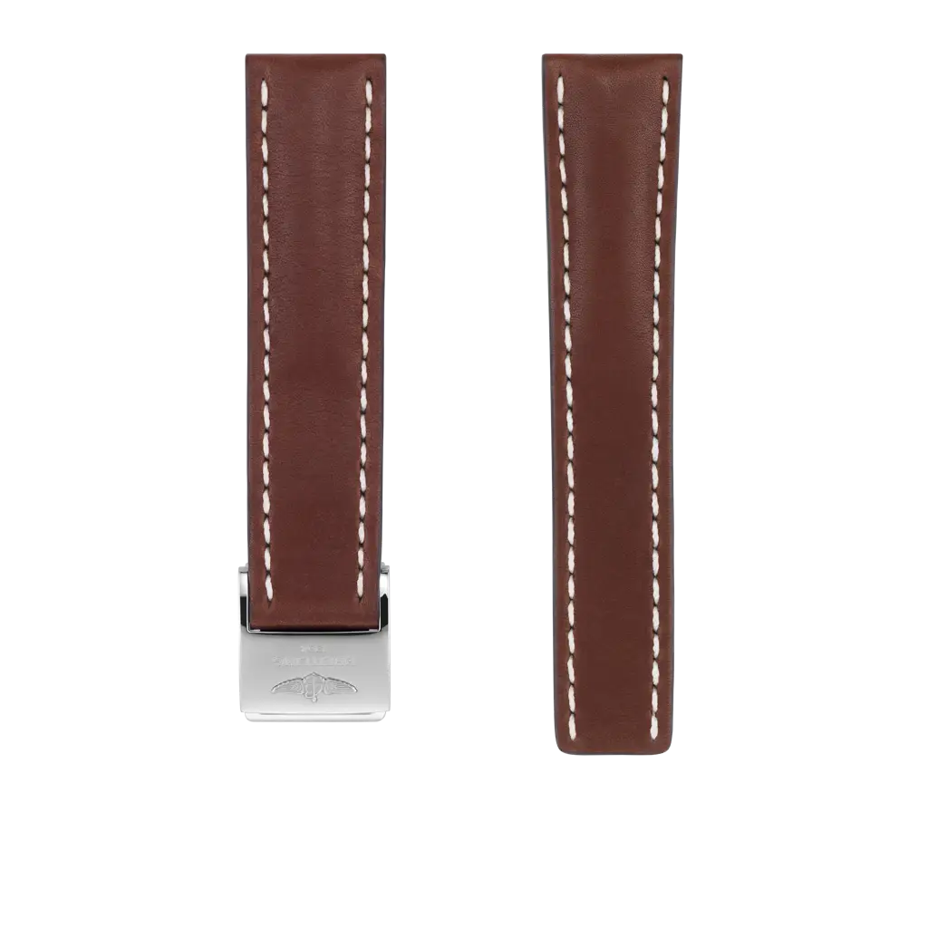Brown novo nappa calfskin leather strap - 438XS - image 1