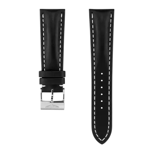 Black novo nappa calfskin leather strap 441X