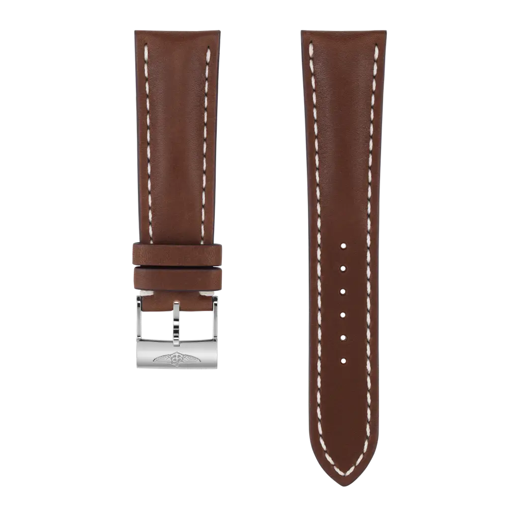 Brown novo nappa calfskin leather strap - 443X - image 1