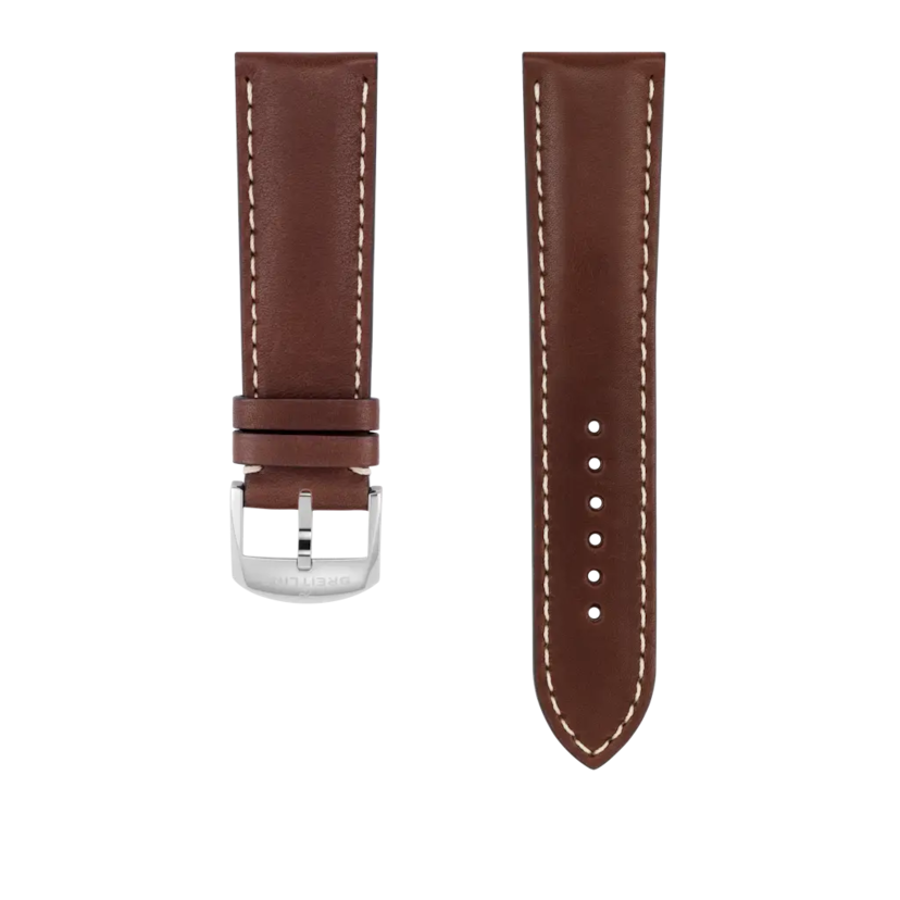 Brown novo nappa calfskin leather strap - 488X - image 1