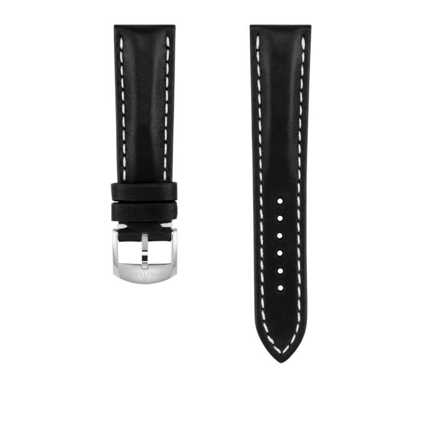Black novo nappa calfskin leather strap - 493XL - image 1