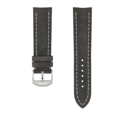 Correa de piel de becerro Nubuck color antracita 498X