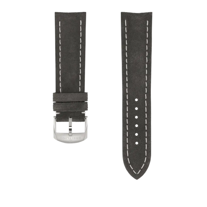 Anthracite nubuck calfskin leather strap - 498XS - image 1