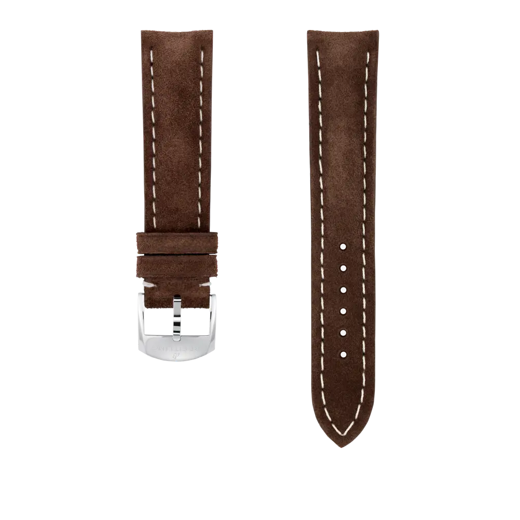 Brown nubuck calfskin leather strap - 505XL - image 1