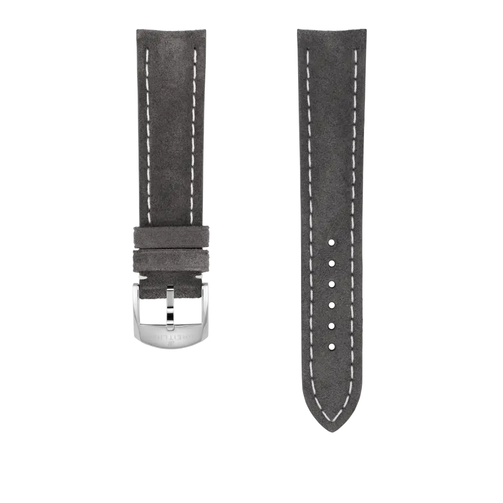 Anthracite nubuck calfskin leather strap - 506X - image 1
