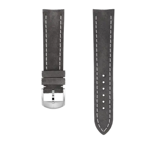 Correa de piel de becerro Nubuck color antracita 506X