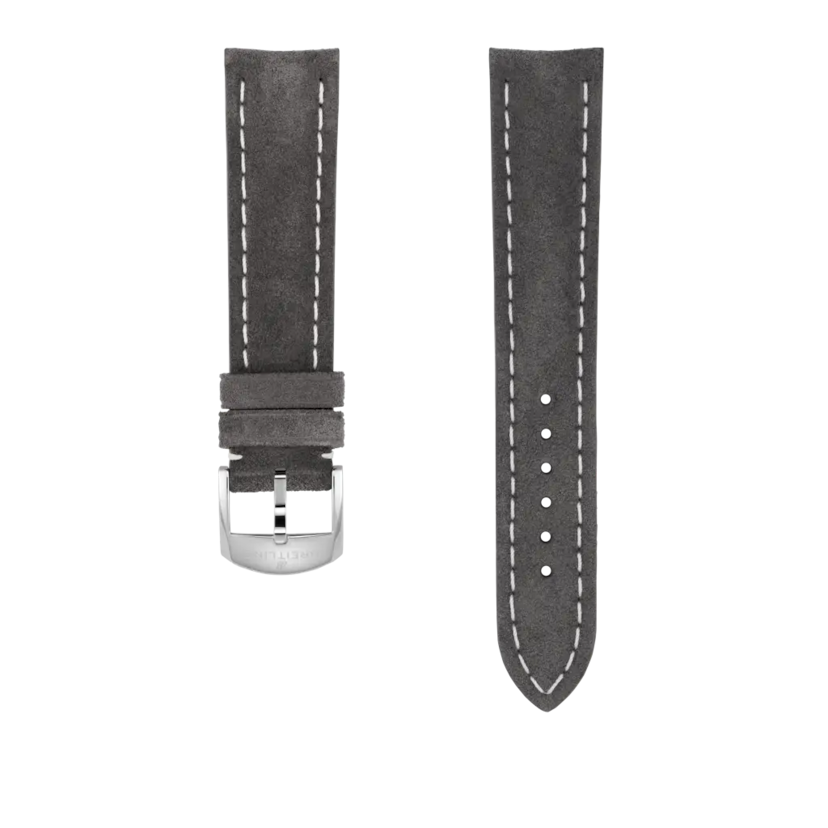 Anthracite nubuck calfskin leather strap - 506XL - image 1