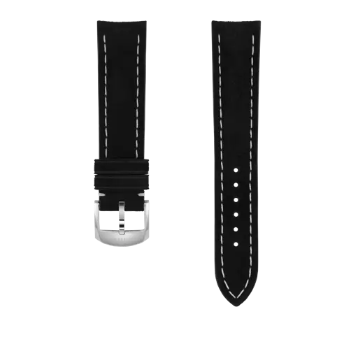 Schwarzes Nubuk-Kalbslederarmband 507X