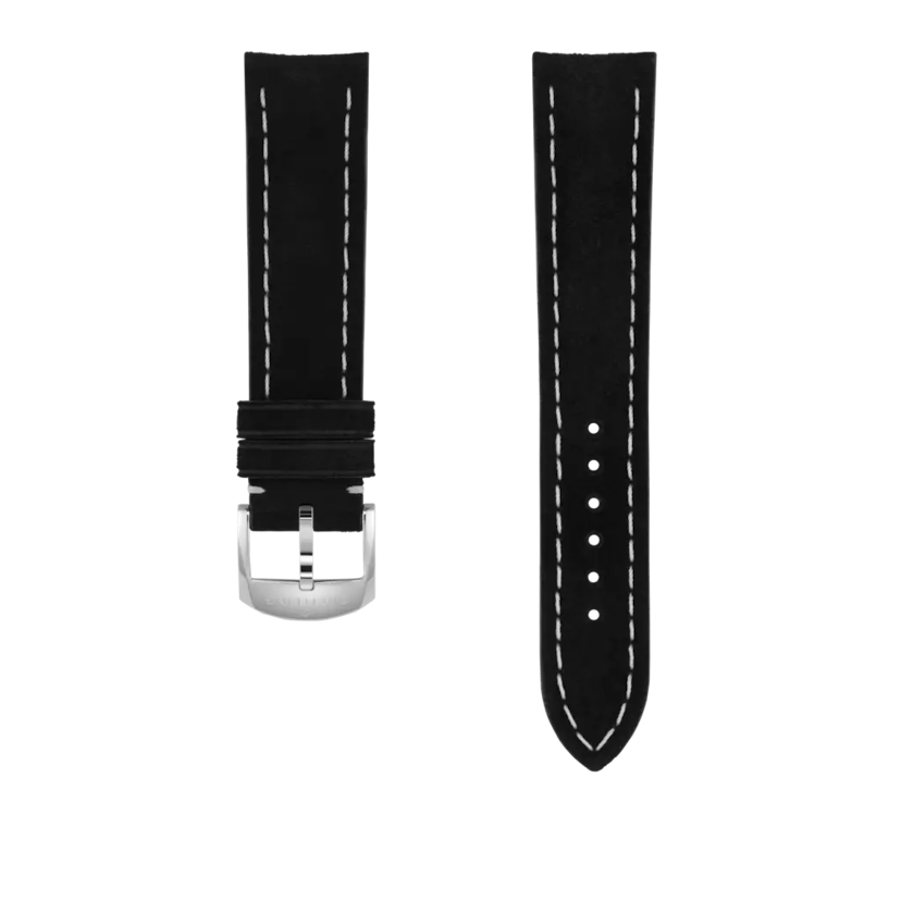 Black nubuck calfskin leather strap - 507XL - image 1