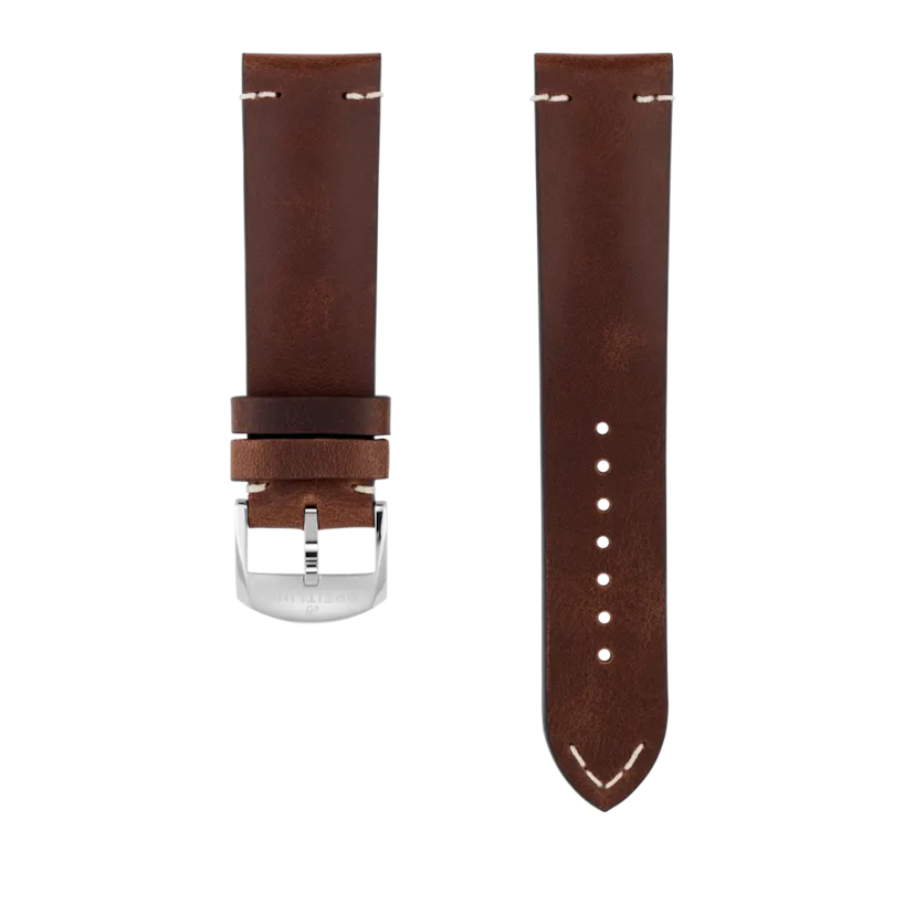Brown drakkar calfskin leather strap - 515X - image 1