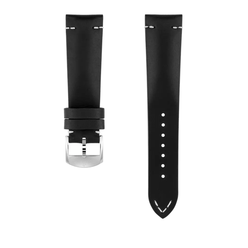 Black drakkar calfskin leather strap - 518XS - image 1