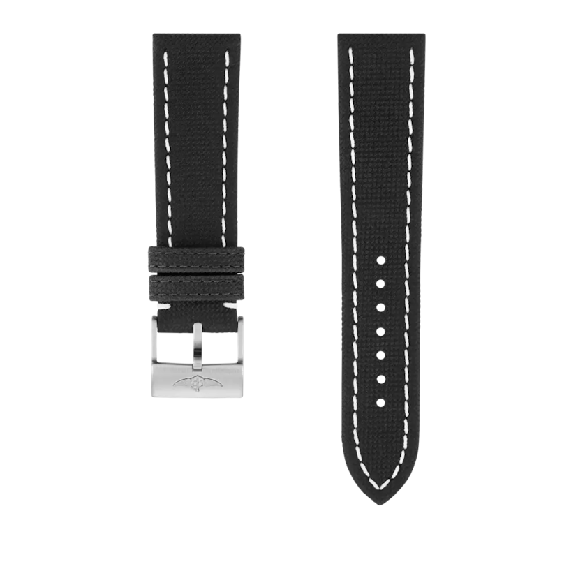 Anthracite military calfskin leather strap - 521X - image 1