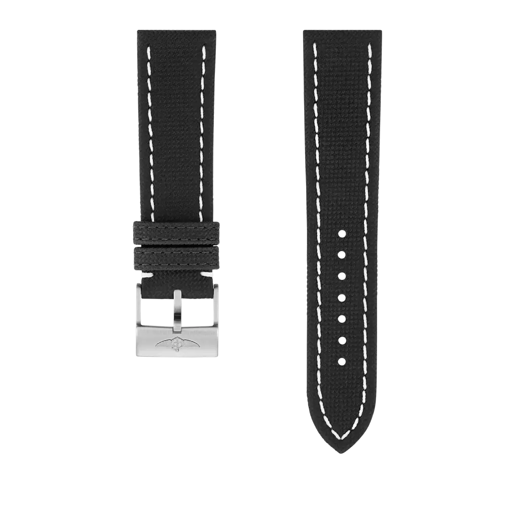 Anthracite military calfskin leather strap - 521XS - image 1