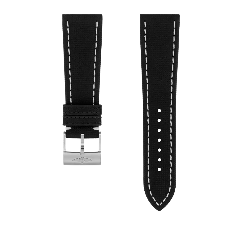 Anthracite military calfskin leather strap - 523X - image 1