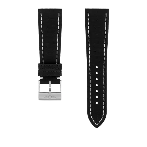 Anthrazitfarbenes Militär-Kalbslederarmband 523X