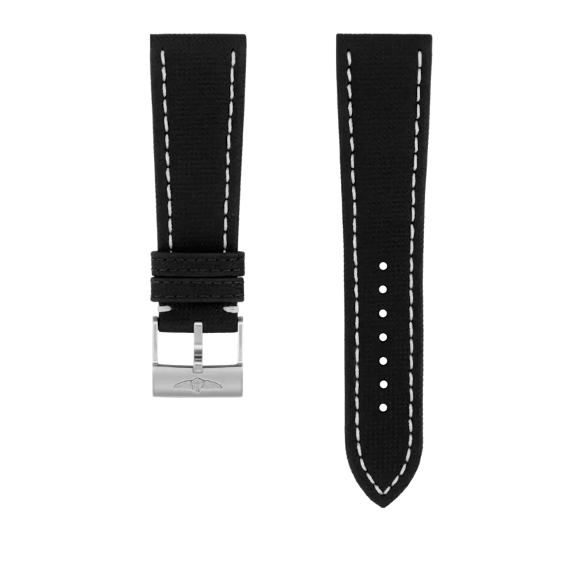 Anthracite military calfskin leather strap - 523XL - image 1